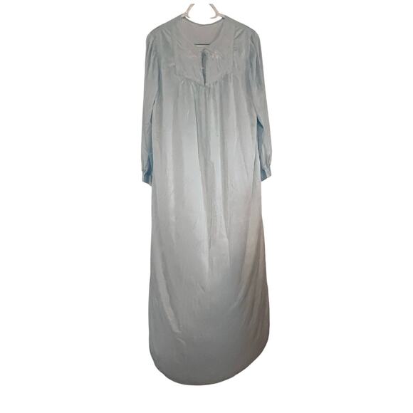 Vintage Katz Light Blue Long Sleeve Nightgown Romantic Cottagecore Sleepwear 2X - Picture 1 of 9